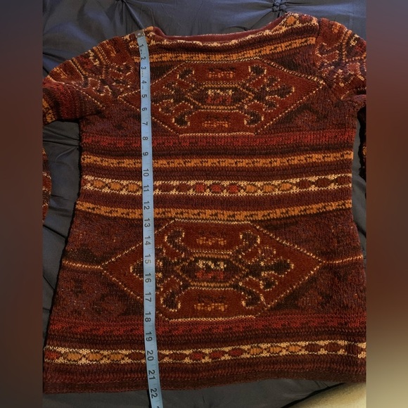 Lauren Ralph Lauren Small Petite southwestern country style sweater - Picture 3 of 7